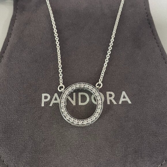 Pandora Circle of Sparkle Necklace - Picture 1 of 5